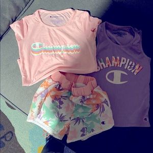 Three piece short set